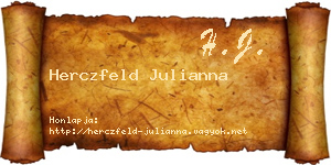 Herczfeld Julianna névjegykártya